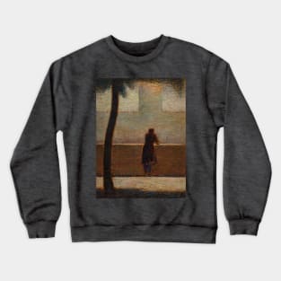 Man leaning on a Parapet Crewneck Sweatshirt